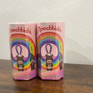 Monchhichi Pink Key & Card Holder set of 2 keychain